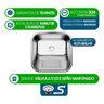 Tanque Inox 304 As Brilho 40x34 Pequeno Sobrepor Embutir 18l - 2