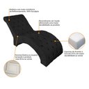 Ver imagem 2 de Espreguiçadeira Relaxante para Descanso P02 Suede - Doce Sonho Móveis Preto