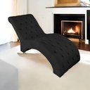 Ver imagem 1 de Espreguiçadeira Relaxante para Descanso P02 Suede - Doce Sonho Móveis Preto