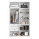 Ver imagem 3 de Guarda Roupa Solteiro 100% MDF 2 Portas 1 Espelho 138cm