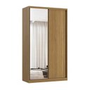 Ver imagem 2 de Guarda Roupa Solteiro 2 Portas 1 Espelho 138cm