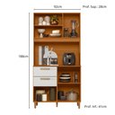 Ver imagem 3 de Kit Sicilia Piccolo Ripado 3 Portas 2 Gavetas
