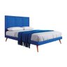 Cama Viúva com Cabeceira de Linho Maresias Azul 137cm - 1