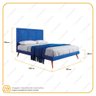 Cama Viúva com Cabeceira de Linho Maresias Azul 137cm - 3