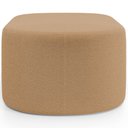 Ver imagem 3 de Kit 2 Puffs Decorativos Orgânico para Living Quarto 70cm Doha W01 Bouclê Mostarda - Lyam Decor