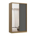 Ver imagem 2 de Guarda Roupa Solteiro 100% 2 Portas 1 Espelho 138cm