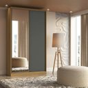 Ver imagem 1 de Guarda Roupa Solteiro 100% 2 Portas 1 Espelho 138cm