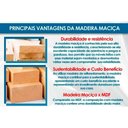 Ver imagem 4 de Conjunto: Mesa de Cozinha Londrina C/ Tampo Madeirado C/ Vidro Canto Reto 120x80cm e 4 Cadeiras