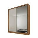 Ver imagem 1 de Guarda Roupa Casal Virtus Plus 2 Portas de Correr 3 Gavetas MDF com Espelho Cumaru-Fendi