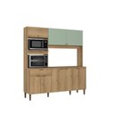 Ver imagem 2 de Cozinha Compacta 200cm x 185cm Flórida Yescasa Marrom/Capuccino/Menta