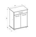 Ver imagem 4 de Balcão Isadora Duplo 2 Portas 1 Gaveta Branco UV - FdECOR