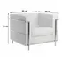 Poltrono Le Corbusier Premium em Couro Sintetico Branco - 2