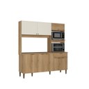Ver imagem 5 de Cozinha Compacta 3 Peças com Torre Quente e Balcão sem Tampo Flórida Yescasa Cappuccino/Off White