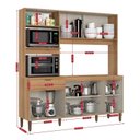 Ver imagem 3 de Cozinha Compacta 200cm x 185cm Flórida Yescasa Marrom/Capuccino/Off White
