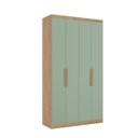 Ver imagem 2 de Guarda-Roupa 4 Portas 2 Gavetas 120cm x 220cm Milan Verde/Capuccino/Menta