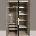 Ver imagem 6 de Guarda Solteiro 4 Portas e 2 Gavetas 220 x 120cm Milan Yescasa Capuccino/Verde Menta