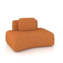 Ver imagem 4 de Sofá 4 Lugares Orgânico com Chaise e 3 Módulos Berlim bouclê Caramelo-cinza Claro K01 - D'rossi