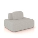 Ver imagem 6 de Sofá 4 Lugares Orgânico com Chaise e 3 Módulos Berlim bouclê Caramelo-cinza Claro K01 - D'rossi