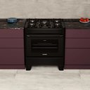 Ver imagem 6 de Fogão de Piso 5 Bocas Alpro 450 Preto 127V com Forno Elétrico Airfryer - Realce
