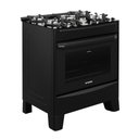 Ver imagem 3 de Fogão de Piso 5 Bocas Alpro 450 Preto 127V com Forno Elétrico Airfryer - Realce