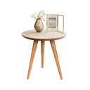 Ver imagem 1 de Mesinha Redonda Apoio Retro Pés de Madeira: Off/Freijó