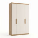 Ver imagem 2 de Guarda-Roupa Solteiro 4 Portas e 2 Gavetas 220 x 120cm Milan Yescasa Capuccino/Off White