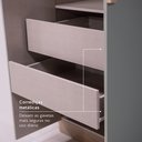 Ver imagem 7 de Guarda-Roupa Solteiro 4 Portas e 2 Gavetas 220 x 120cm Milan Yescasa Capuccino/Off White