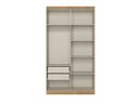 Ver imagem 4 de Guarda-Roupa Solteiro 4 Portas e 2 Gavetas 220 x 120cm Milan Yescasa Capuccino/Off White