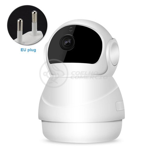 Câmera Ip C360 de Segurança Wifi 2 Antenas Robô Hd 1080p sem Fio Jortan Áudio Visão Noturna - 8166xp