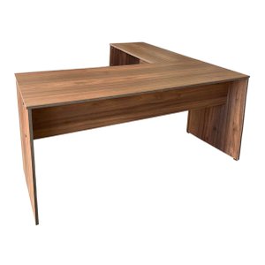 Mesa para Escritório em L 148x148 Nogal/preto Realme Mesa para Escritório Estilo em L Madeira Home o