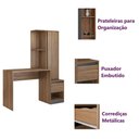 Ver imagem 3 de Mesa Escrivaninha Morada c/ Armário 1 Porta e 1 Gaveta - Escritório Home Office - Demobile 29800:Ame