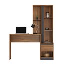 Ver imagem 2 de Mesa Escrivaninha Morada c/ Armário 1 Porta e 1 Gaveta - Escritório Home Office - Demobile 29800:Ame