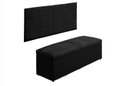 Ver imagem 1 de Kit Cabeceira e Calçadeira Raissa 158 cm Suede Preto