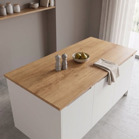 Tampo para Balcão de Cozinha 53 x 120cm Flórida Yescasa Marrom Cappuccino