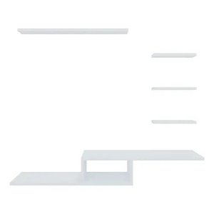 Rack Suspenso Nicho Prateleira para Tv Sala Quarto:branco/com Prateleiras