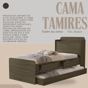 Ver imagem 5 de Cama de Solteiro Tamires Castanho com Auxiliar 2 Gavetas e Bau de Mdf