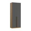 Ver imagem 3 de Guarda-roupa Modulado 2 Portas 3 Gavetas com Prateleiras e Cabideiros 70cm 100% MDF Trend Altezza
