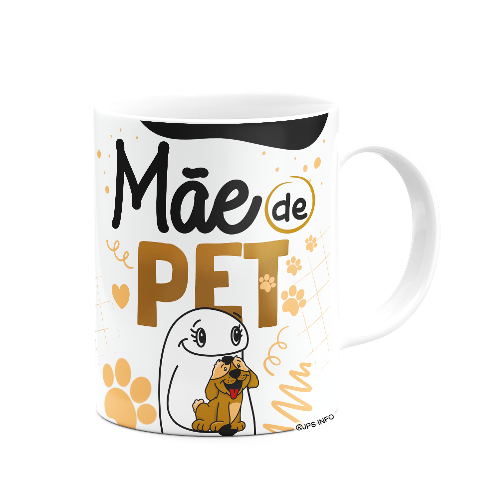 Caneca Flork Mães - Mãe de Pet Cachorro - 325ml - 2