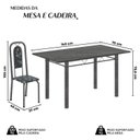 Ver imagem 3 de Conjunto de Mesa Tubular 140cm X 75cm Tampo Ardósia Indiano com 6 Cadeiras Lara