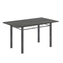 Ver imagem 5 de Conjunto de Mesa Tubular 140cm x 75cm Tampo Ardósia Indiano com 6 Cadeiras Lara Prata/Preto