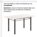 Ver mais imagens de Conjunto de Mesa Tubular 140cm x 75cm Tampo Vidro Incolor com 6 Cadeiras Lara Prata/Preto