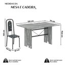 Ver imagem 3 de Conjunto de Mesa Tubular 120cm X 75cm Tampo Granito Topázio com 4 Cadeiras Lara