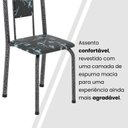 Ver imagem 7 de Conjunto de Mesa Tubular 120cm x 75cm Tampo Granito Ocre com 4 Cadeiras Lara Prata/Preto