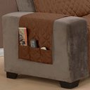 Ver imagem 3 de Kit Capa Protetor de Sofá 2 e 3 Lugares King Classic Face Única Assento 1,20m e 1,80m Decorativo:Mar