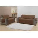 Ver imagem 1 de Kit Capa Protetor de Sofá 2 e 3 Lugares King Classic Face Única Assento 1,20m e 1,80m Decorativo:Mar