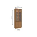Ver imagem 2 de Cristaleira de Cozinha Maxxi G756 C/ 4 Portas (2 C/ Vidro) 80cm Canela - Kappesberg