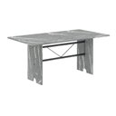 Ver imagem 6 de Conjunto de Mesa Tubular 180cm x 75cm Tampo Granito Topázio com 8 Cadeiras Lara Prata/Preto