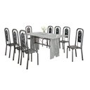 Ver imagem 2 de Conjunto de Mesa Tubular 180cm X 75cm Tampo Granito Topázio com 8 Cadeiras Lara