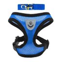 Ver imagem 1 de Coleira Peitoral Refletivo com Guia Cachorro Cães Gato Pet Azul:xl(gg)