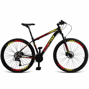 Bicicleta Aro 29 18v Absolute Hidráulica Trava e Pretoamarelo e Vermelho 15" Pretoamarelo e